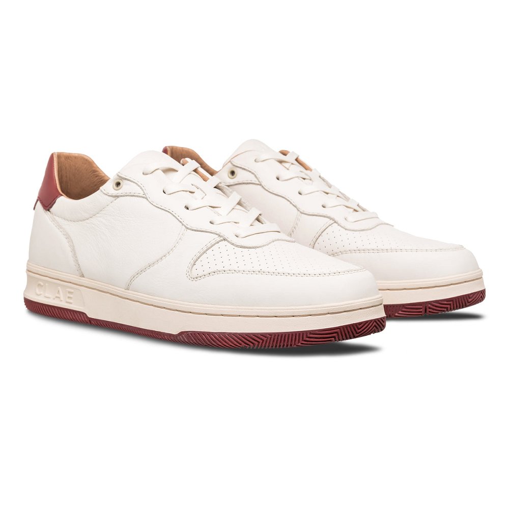 CLAE MALONE Shoes Mens USA356-P14 In Off White Red Ochre